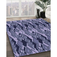 Patterned Blue Rug, pat3266blu