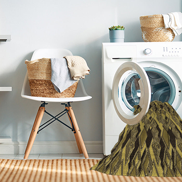 Machine Washable Transitional Orange Gold Rug in a Washing Machine, wshpat3266brn