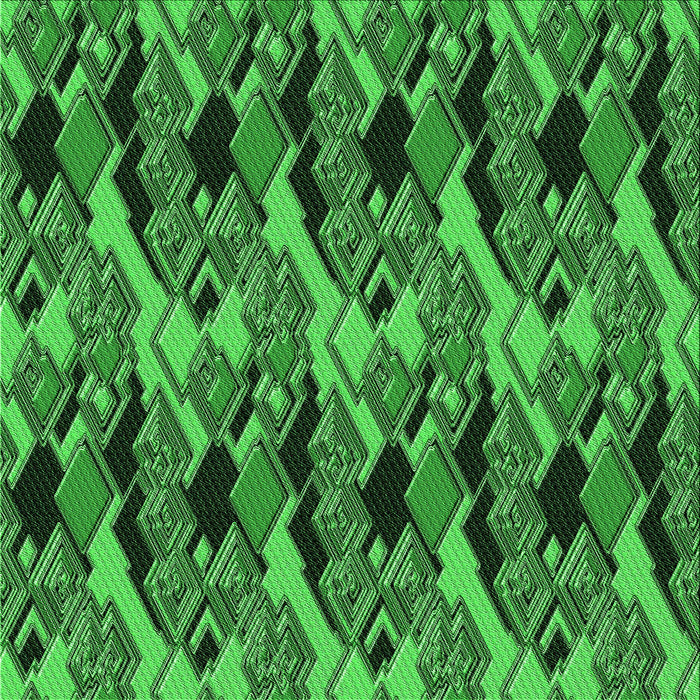 Round Machine Washable Transitional Deep Emerald Green Rug, wshpat3266grn