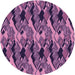 Square Machine Washable Transitional Orchid Purple Rug in a Living Room, wshpat3266pur