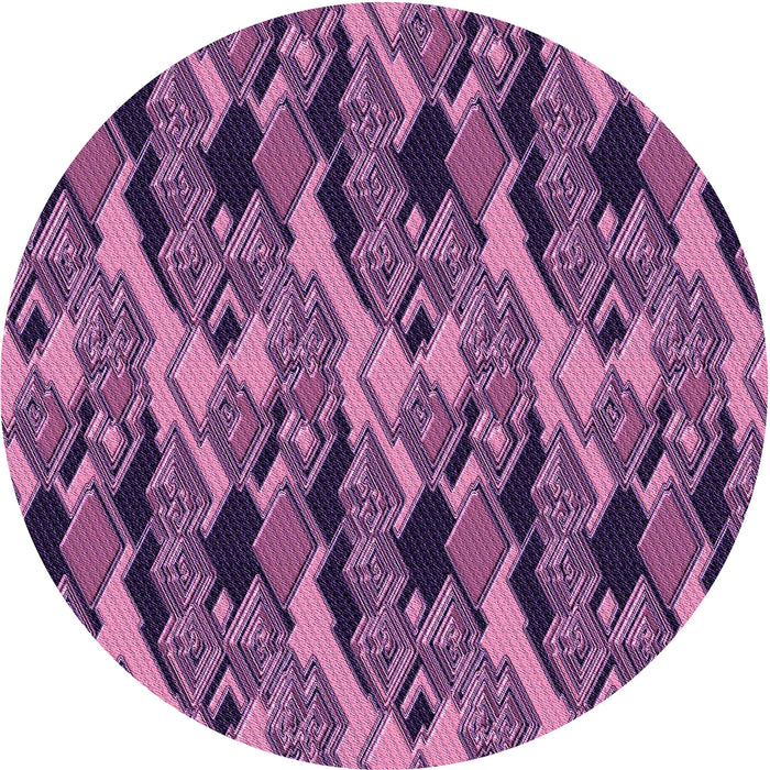 Square Patterned Orchid Purple Rug, pat3266pur