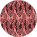 Square Patterned Cranberry Red Rug, pat3266rd