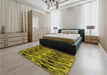 Patterned Brown Rug in a Bedroom, pat3266yw