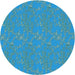 Square Patterned Bright Turquoise Blue Rug, pat3267lblu