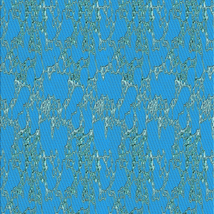 Patterned Bright Turquoise Blue Rug, pat3267lblu