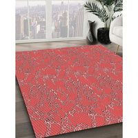 Patterned Red Rug, pat3267rd