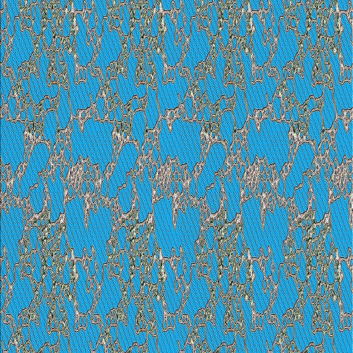 Machine Washable Transitional Diamond Blue Rug, wshpat3267