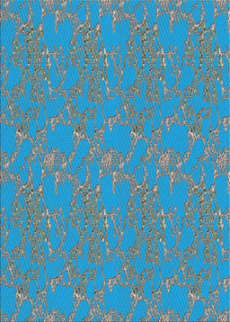 Patterned Blue Novelty Rug, pat3267