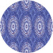 Square Patterned Denim Blue Rug, pat3268blu