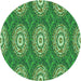 Square Patterned Green Rug, pat3268grn