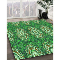 Patterned Green Rug, pat3268grn