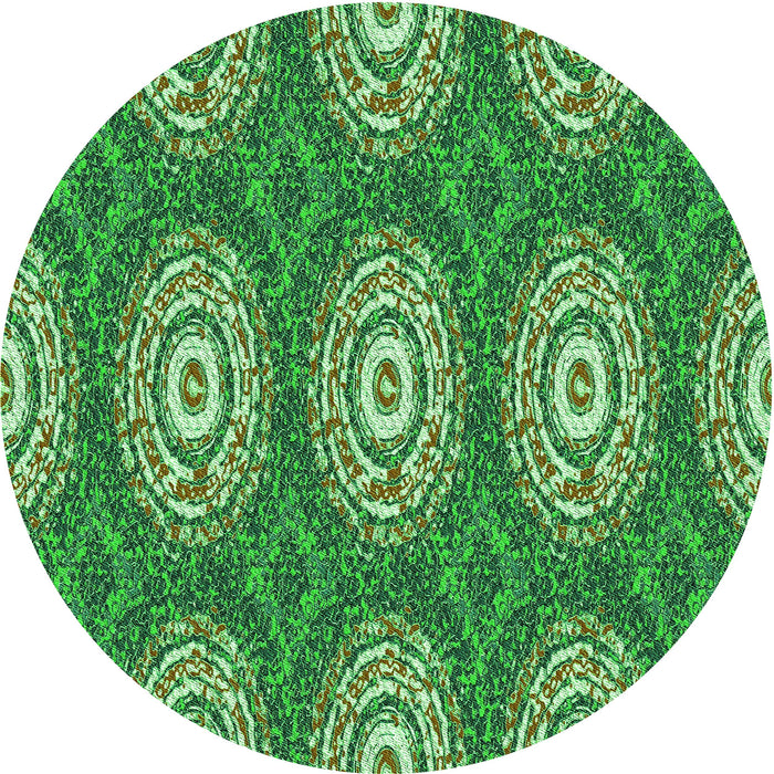 Square Machine Washable Transitional Green Rug in a Living Room, wshpat3268grn