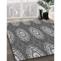 Patterned Dark Gray Rug, pat3268gry