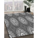 Patterned Dark Gray Rug in Family Room, pat3268gry