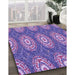 Patterned Amethyst Purple Rug in Family Room, pat3268pur