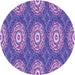 Square Machine Washable Transitional Amethyst Purple Rug in a Living Room, wshpat3268pur