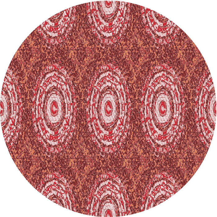 Square Patterned Red Rug, pat3268rd
