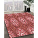 Machine Washable Transitional Red Rug in a Family Room, wshpat3268rd