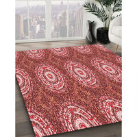 Patterned Red Rug, pat3268rd