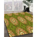 Patterned Dark Bronze Brown Rug in Family Room, pat3268yw