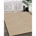 Patterned Copper Brown Rug in Family Room, pat3269org