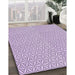 Machine Washable Transitional Purple Flower Purple Rug in a Family Room, wshpat3269pur