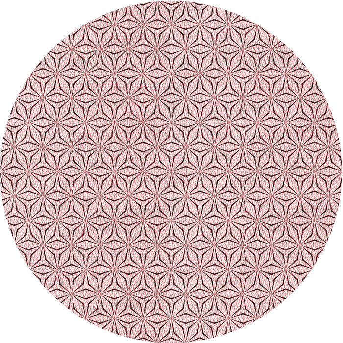 Square Patterned Red Rug, pat3269rd