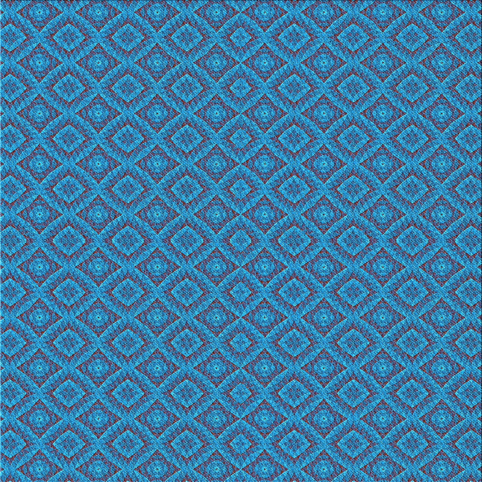 Round Patterned Azure Blue Rug, pat327lblu