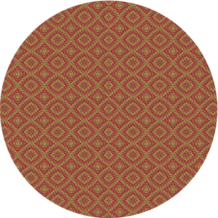 Square Patterned Red Rug, pat327org