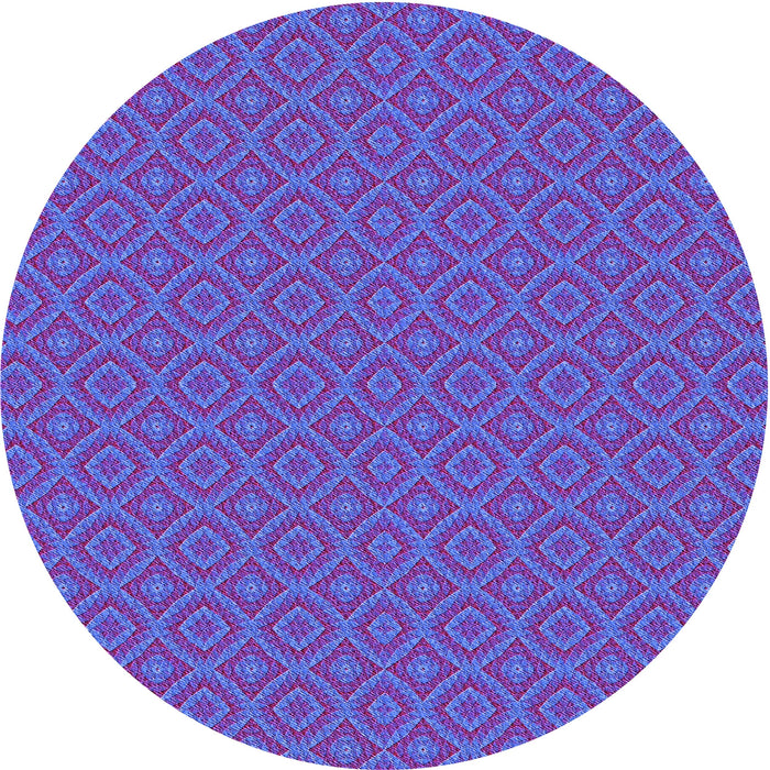 Square Patterned Light Slate Blue Rug, pat327pur