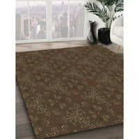 Patterned Oak Brown Rug, pat3270brn