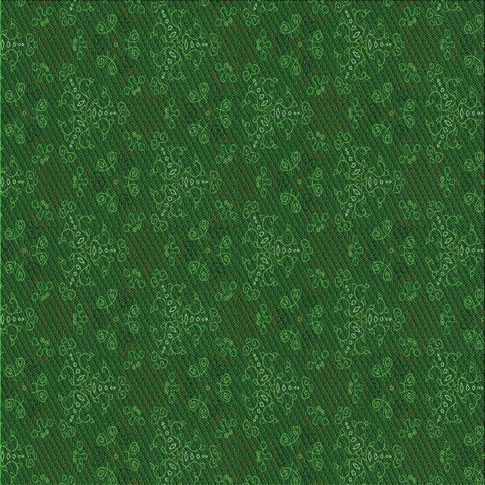 Round Patterned Deep Emerald Green Rug, pat3270grn