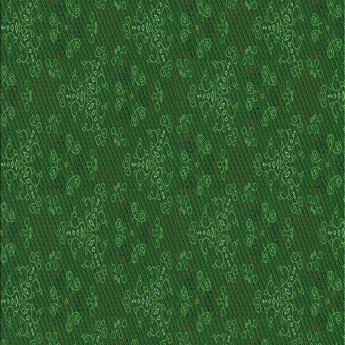 Patterned Deep Emerald Green Rug, pat3270grn