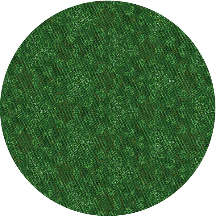 Square Patterned Deep Emerald Green Rug, pat3270grn