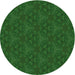 Square Patterned Deep Emerald Green Rug, pat3270grn