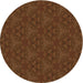 Square Patterned Mahogany Brown Rug, pat3270org