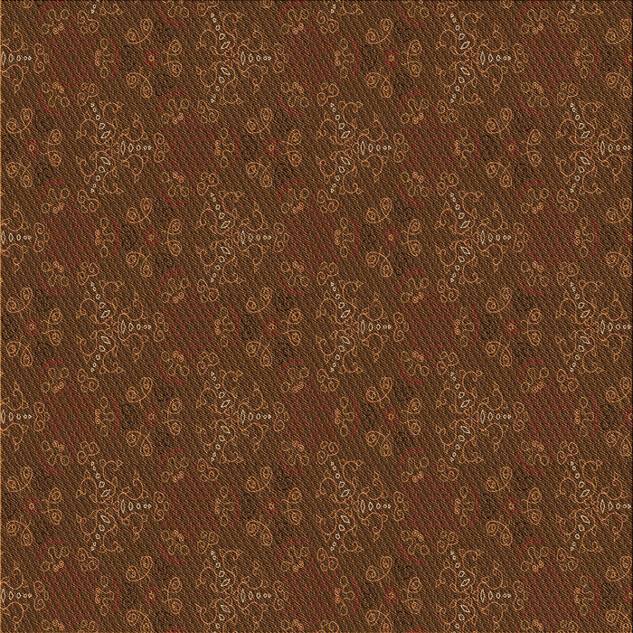 Round Patterned Mahogany Brown Rug, pat3270org