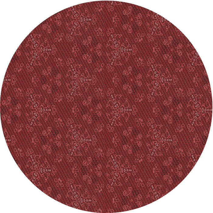 Square Patterned Cranberry Red Rug, pat3270rd