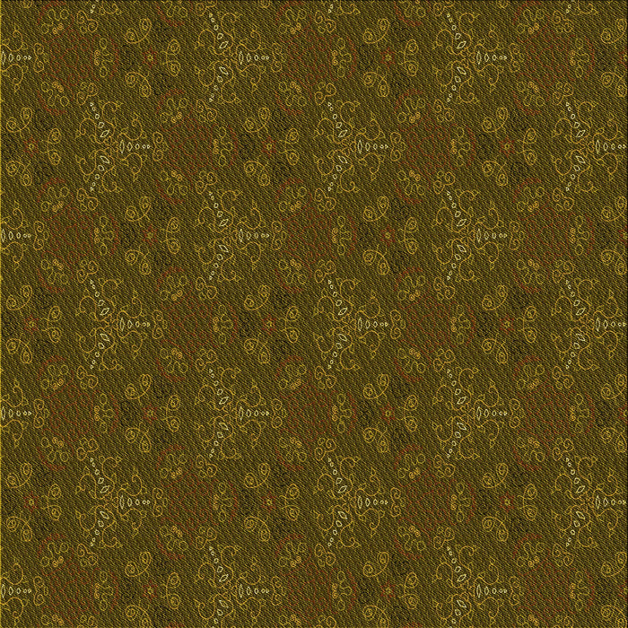 Round Machine Washable Transitional Dark Yellow Green Rug, wshpat3270yw