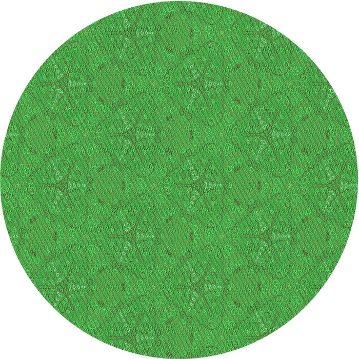 Square Patterned Lime Green Rug, pat3271grn