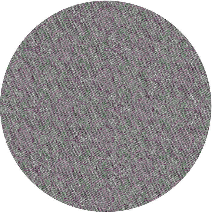 Sideview of Patterned Dark Gray Novelty Rug, pat3271