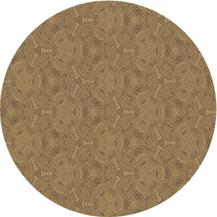Square Patterned Saddle Brown Rug, pat3272brn