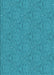 Machine Washable Transitional Bright Turquoise Blue Rug, wshpat3272lblu