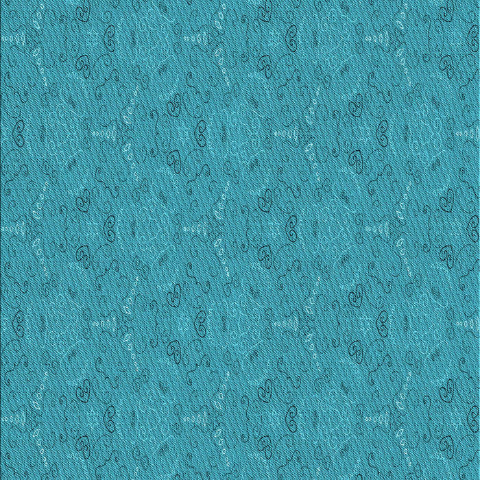 Machine Washable Transitional Bright Turquoise Blue Rug, wshpat3272lblu