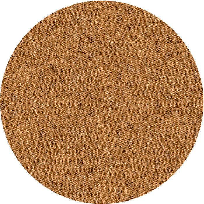 Square Patterned Mahogany Brown Rug, pat3272org