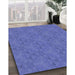 Patterned Blue Rug in Family Room, pat3273blu