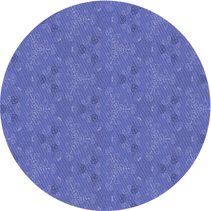 Square Patterned Blue Rug, pat3273blu