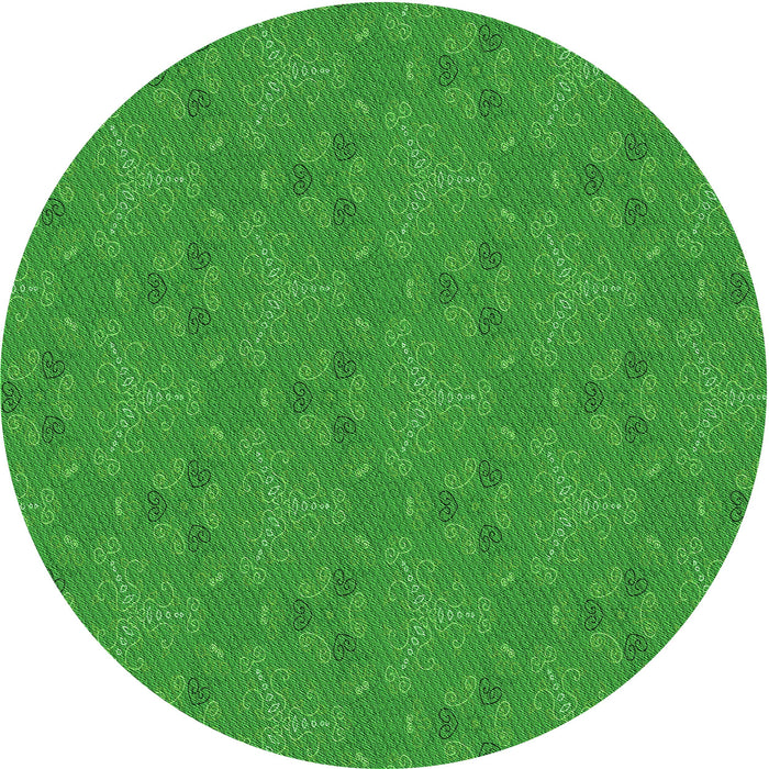 Square Machine Washable Transitional Green Rug in a Living Room, wshpat3273grn