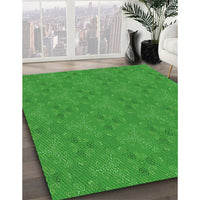 Patterned Green Rug, pat3273grn