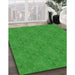 Patterned Green Rug in Family Room, pat3273grn